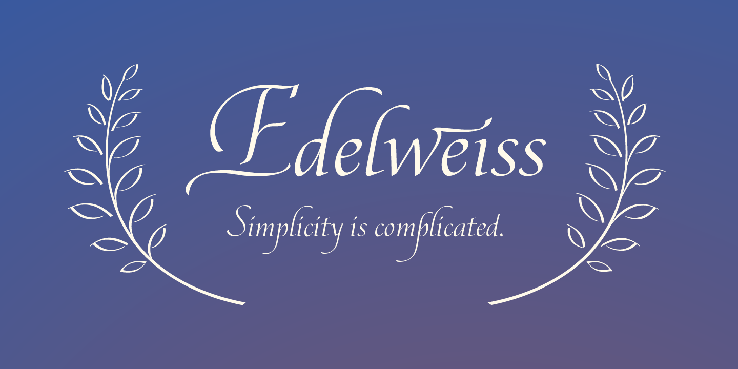 Ejemplo de fuente Edelweiss Regular